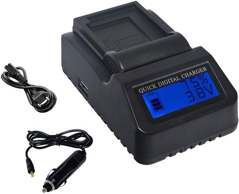 DMK POWER LP-E5 LCD USB Digital Quick Rapid Charger for Canon EOS 450D 500D 1000D EOS 450D DSLR SLR Digital Camera etc