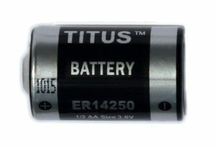 Titus ER14250 3.6V, 1200mAh, 1/2 AA Size, Primary Lithium-thionyl Chloride (Li-SOCl2) Non-Rechargeable High Energy Battery