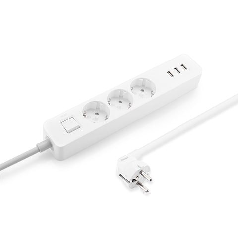 Xiaomi - Mi Smart Home Power Strip Electrical Socket 3 Ports 3 USB Outlet Plugs Max 16A 3.1A Fast USB