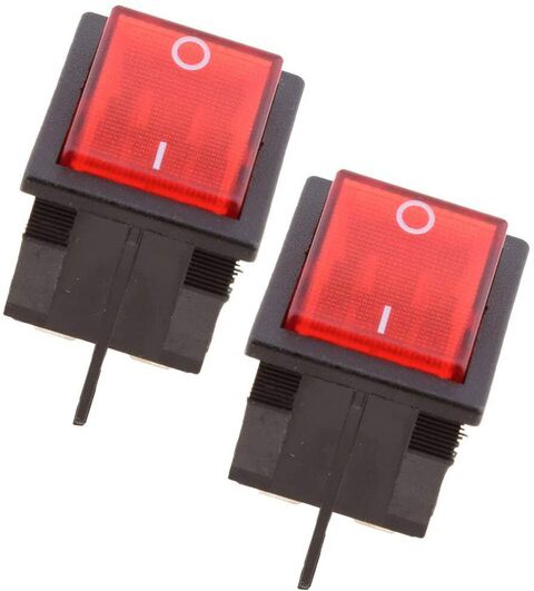 Replacement Car Truck Boat 4Pin 2 Position On Off Red Illuminated Rocker Switch