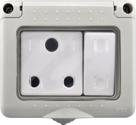 MODI outdoor Sockets and Switchs Waterproof,ShowTop Wall Electrical Outlets,IP55 Switch And Socket Covers,13A Outdoor Wall Weatherproof Plug Socket Box And10A Switchs Box 1 GANG SWITCH SOCKET US