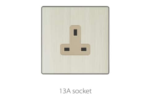 ALUMINIUM  13A SWITCH SOCKET