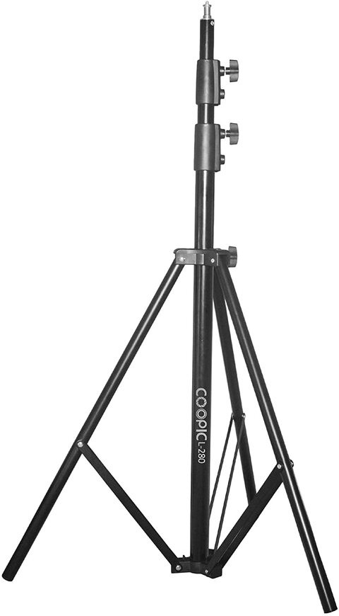 Coopic L280 9Ft/110 Inch Heavy Duty Aluminum Alloy Photo Studio Light Stand With 1/4&quot; Screw For Strobe Lights, Studio Kits, Flash, LED Video Light, Softbox, Reflectors, Umbrella.