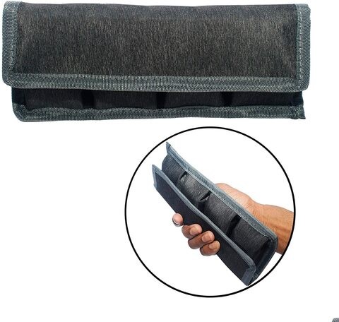 Coopic DSLR Battery Bag Holder Case For Aa Battery Lp-E6 Lp-E8 Lp-E10 Lp-E12 En-El14 En-El15 Fw50 F550 And More Suitable For Battery D800 5D Iii A77 (Grey)
