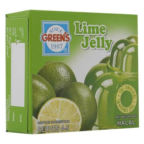 GREENS LIME JELLY 80GX12