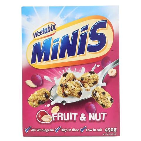 WEETABIX FRUITS & NUT MINIBIX 450GR