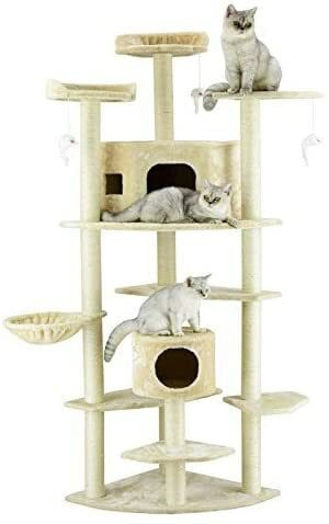Petshopindragonmart Cat Tree Cat Scratcher Scratching Post Kitchen Furniture Go Pet Club Cat Tree Size 84Wx56Lx183H