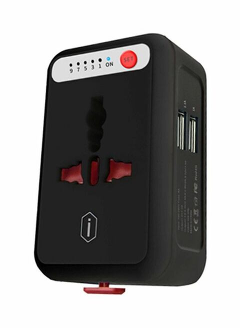 WIWU Ua-201 Universal Conversion Socket Travel Charger Black