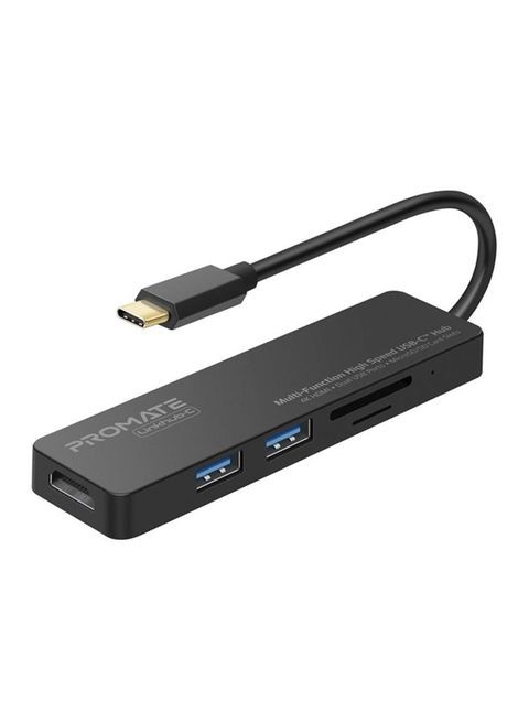 Promate - LinkHub-C USB Hub Black