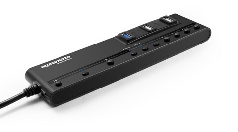 Promate USB Hub, High-Performance Ultra Slim 10 Port USB HUB with 4-Port USB 3.0, 6-Port USB 2.0 with Individual Power Switch and LEDs for Mac, Windows, Linux System PC, MasterHub