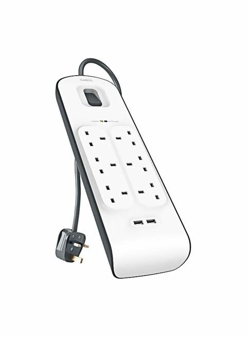 SurgePlus USB Surge Protector White/Grey