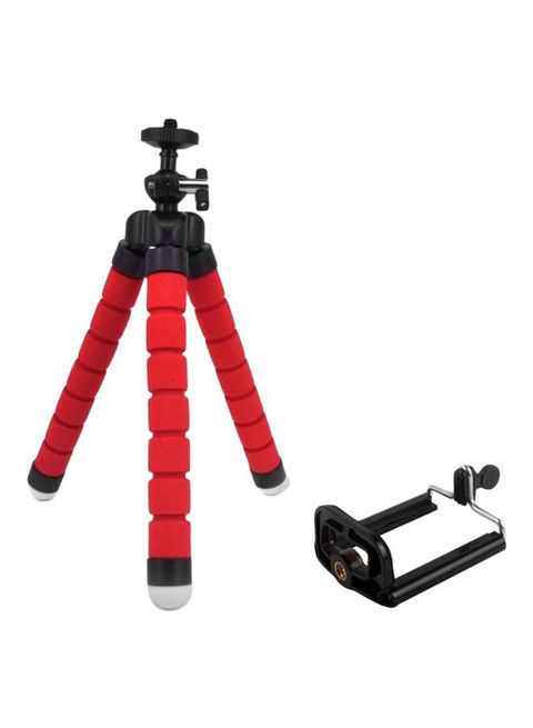 Generic - Flexible Mobile Phone Tripod 195x85x55millimeter Red/Black