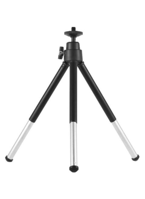 Sunshine - 2-Section Extendable Desktop Tripod Stand Holder 0.25inch Black/Silver