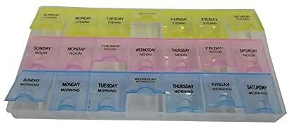 Generic 7 Days Colorful Pill Box 3 Line Medicine Box Storage