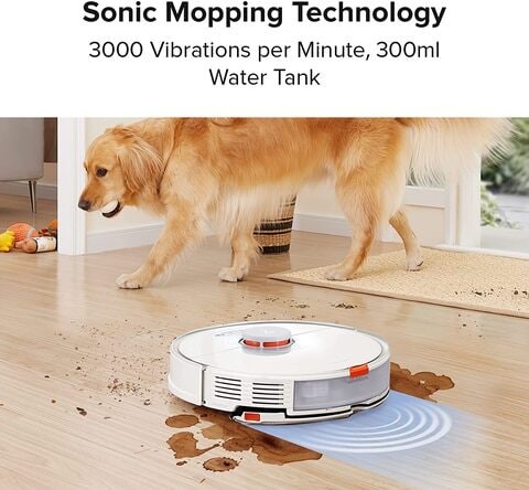 Roborock S7 Robot Vacuum and Mop, 2500PA Suction & Sonic Mopping, Robotic Vacuum Cleaner with Multi-Level Mapping, Works with Alexa, Mop Floors and Vacuum Carpets in One Clean, Perfect for Pet Hair