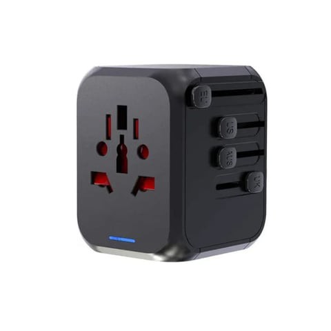 ALISSA-All in One AC Outlet Power Plug Adapter 3 USB + 1 Type C Charging Ports, Black.