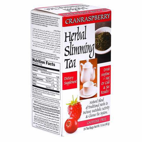 21St Century Herbal Slimming Tea Cranraspberry 24 Tea Bags