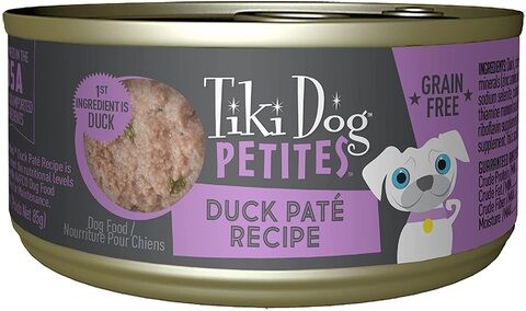 Tiki Dog Aloha Petites Wet Dog Food Paté Duck - 12TR 3 oz. can