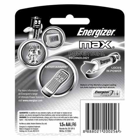 ENERGIZER BATTERY AAX8 MAX