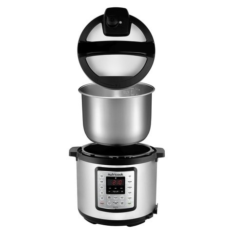 Nutribolt Smart Electric Pressure Cooker - 9 in 1, Electric Pressure Cooker, 6 Liter, 1000 Watt, Silver/Black NC-SPEK6