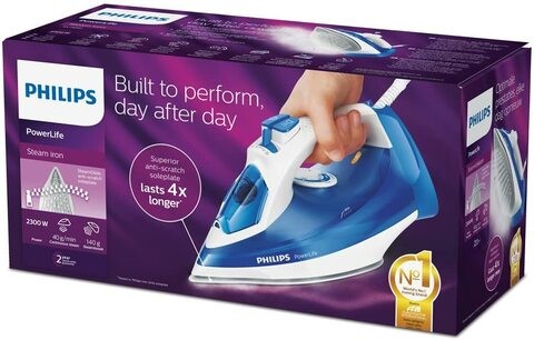 Philips PowerLife Steam Iron ( GC2990 / 26) - Blue / White