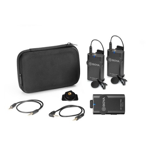 Boya BY-WM4 2.4G Portable Wireless Microphone System (Dual Transmitters + One Receiver)