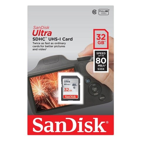 SanDisk Ultra SDHC UHS-I Memory Card 32GB 80MB/s (Class 10)