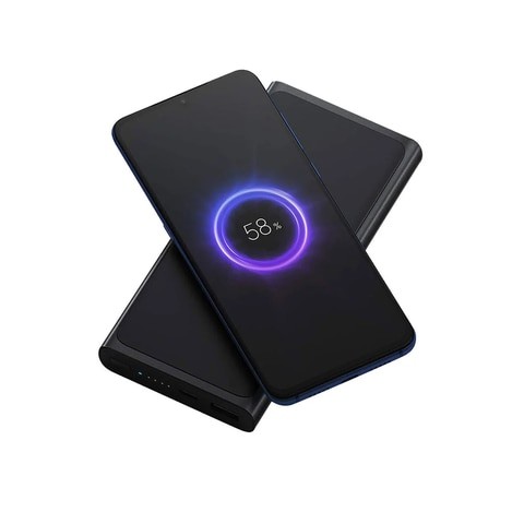 Xiaomi Mi 10000mAh Qi Wireless Charger Power Bank [Support 10W Wireless Fast Charging Portable & Light Weight Carry on Plane, Two Way Quick Charge Wireless + Wired] - for Smartphones & Tablet - Black