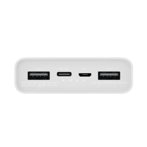 Xiaomi - 20000MAH Mi Power Bank 3 USB-C White