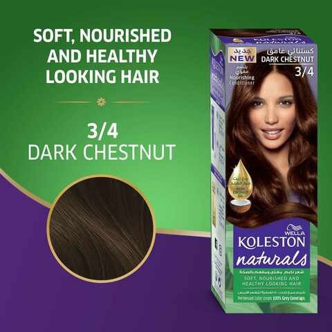 Wella Koleston Naturals Hair Color Kit Chestnut 3/4