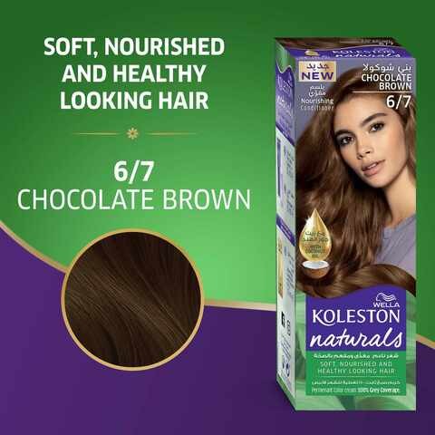 Wella Koleston Naturals Semi-Chocolate Brown 6/7 . Dye Kit