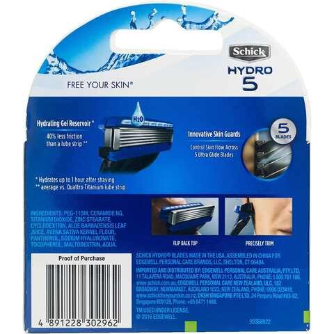 SCHICK HYDRO 5 EASYGLIDE BLADE 4'S