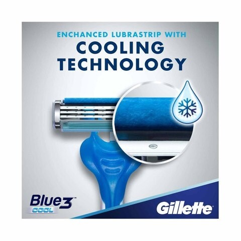 Gillette Blue 3 Cool Razor, 3 Blades