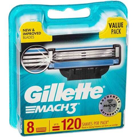 Gillette Mach3 Men's Razor Refill Pack of 8