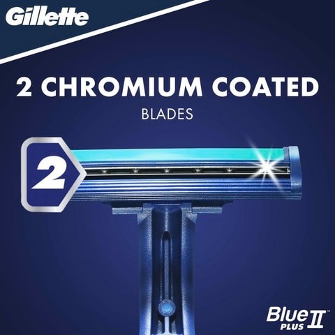 Gillette Blue 2 Plus Men's Disposable Razors, Pack of 5