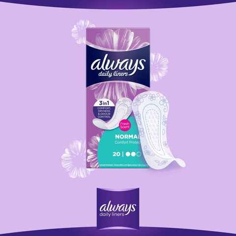 Always Comfort Protect Protect Daily Pads, 40 Pads