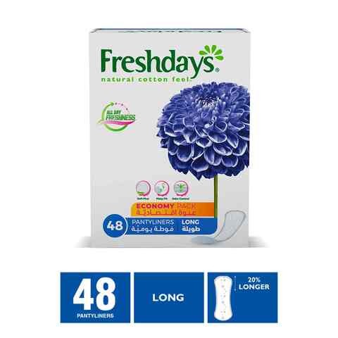 Freshdays sanitary napkins, long, 48 pieces