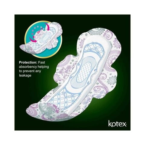 Kotex Large Sanitary Pads With Wings x 10