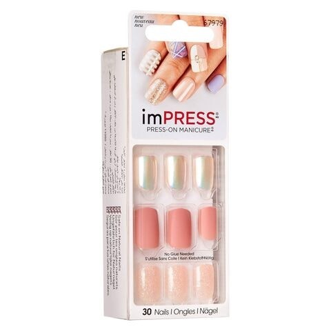 Emprese Press-on False Nails - Multi Color, 30 Pieces