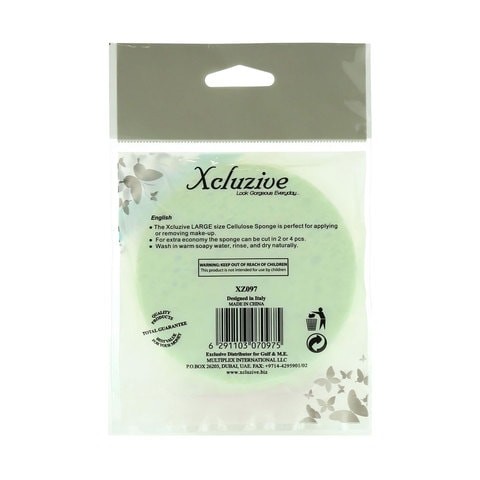 X Closer Large Cellulose Sponge - White, 10 cm