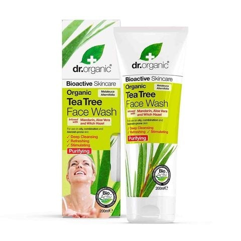 Dr Organic Tea Tree Face Wash 200 ml