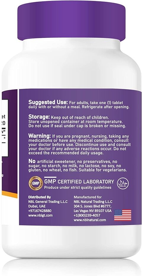 NBL 100 Million Probiotics, Supports Digestive and Intestinal Health, Acidophilus Probiotics, 120 Tablets