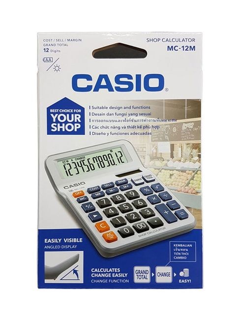 Casio Basic Calculator 12 Digits White