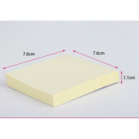 ALISSA Memo Paper 76x76mm 100Sheets/Pad– Yellow - Set of 2Pcs