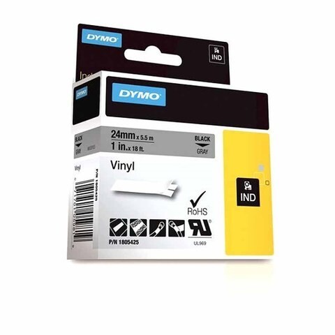 Dymo 24mm black unicorn adhesive tape