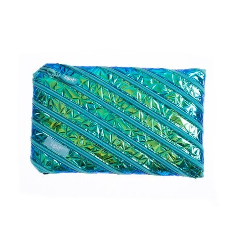 Zipit - Metallic Jumbo Pouch/pencil case Green