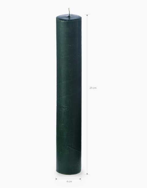 Dark Green Pillar Candle