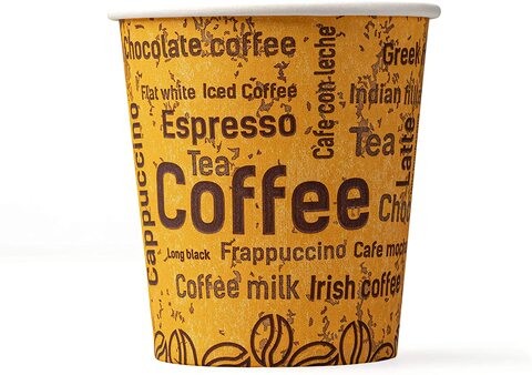 250 Pieces (5 Sets) Paper Tea Cups 6.5 oz Teacups & Coffee Cups & Coffee Mugs
