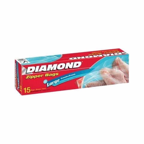 DIAMOND FREEZER BAGS LARGE 12X15S