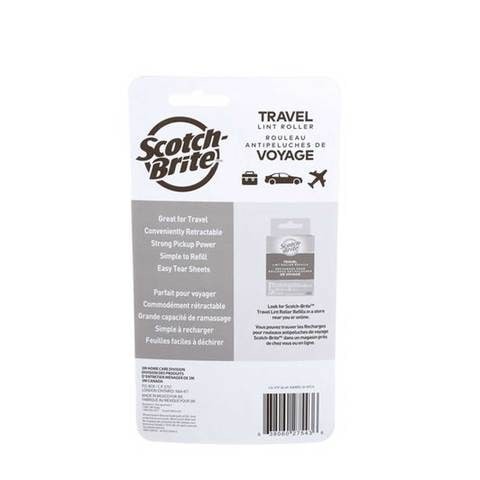 Scotch-Brite Mini Travel Lint Brush Works Great on Pet Hair 30 Sheets